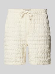 Regular fit sweatshorts met structuurmotief, model 'TEL BRADDOCK' van Only & Sons - 19