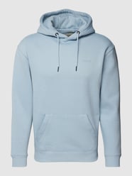Hoodie met labeldesign, model 'Downton' van Blend Blauw / turquoise - 12