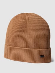 Beanie aus Woll-Mix in Ripp-Optik Modell 'Luka' von Strellson Beige - 8