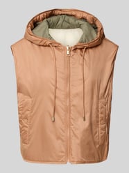 Kamizelka o pudełkowym kroju z bocznymi listwami guzikowymi model ‘LEVANTE’ od Weekend Max Mara - 7