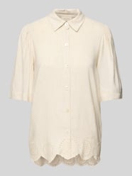 Regular Fit Bluse mit Lochstickerei Modell 'Linus' von FREE/QUENT Beige - 20