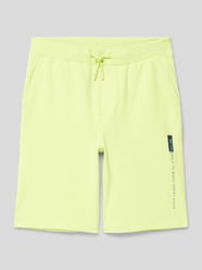 Sweatshorts met statementprint van s.Oliver RED LABEL Groen - 29