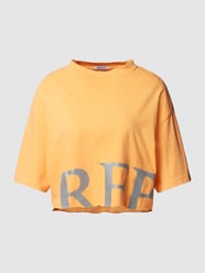 T-shirt met labelprint van Replay Oranje - 25