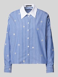 Bluzka koszulowa z cekinowym obszyciem od Luisa Cerano - 44