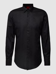 Slim Fit Business-Hemd mit Allover-Label-Muster Modell 'Kenno' von HUGO Schwarz - 26