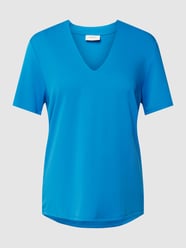 T-Shirt mit V-Ausschnitt von FREE/QUENT Blau - 9