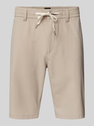 Tapered Fit Chinoshorts mit Strukturmuster von BOSS Orange Beige - 9