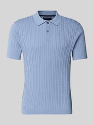 Koszulka polo o kroju slim fit o wyglądzie dzianiny od Christian Berg Men - 28