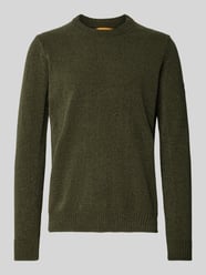 Slim fit pullover in gebreide look, model 'Chinile' van camel active - 13