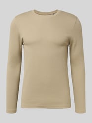 Shirt met lange mouwen, structuurmotief en ronde hals van MCNEAL Beige - 7