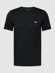 T-Shirt mit Label-Print Modell 'Tee' von BOSS Green Schwarz - 42