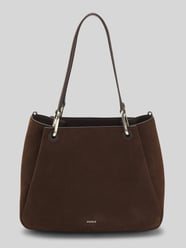Henkeltasche in Velours-Optik mit Leder-Anteil von HUGO - 31