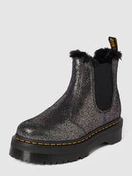 Chelsea Boots mit Webpelz-Futter Modell 'Quad' von Dr.Martens Schwarz - 31