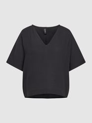 Blousetop met V-hals, model 'NATALI' van Vero Moda Grijs / zwart - 22