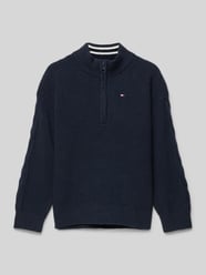 Strickpullover mit Stehkragen von Tommy Hilfiger Kids Blau - 8