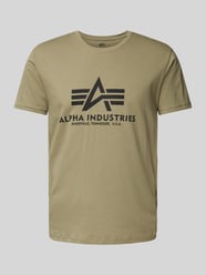 T-Shirt mit Label-Print von Alpha Industries Grün - 42