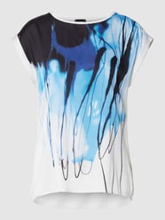 Blouseshirt met print aan de voorkant van Taifun Wit - 10
