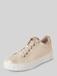 Sneaker mit Motiv-Badge von Marco Tozzi Beige - 3