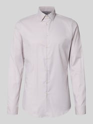 Slim Fit Business-Hemd mit Kentkragen und extra langem Arm von Jake*s Beige - 9