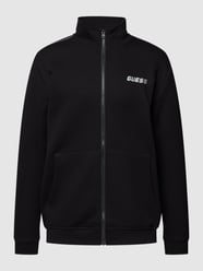Sweatjacke mit Galonstreifen Modell 'MICKEY FULL ZIP SWEATSHIRT' von Guess Activewear Schwarz - 32