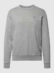 Sweatshirt met labeldetail van Knowledge Cotton Apparel Grijs / zwart - 48