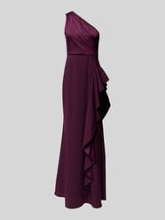 Abendkleid mit One-Shoulder-Träger von Adrianna Papell Bordeaux - 19