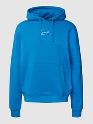 Hoodie mit Label-Stitching Modell 'Signature' von KARL KANI Blau - 27