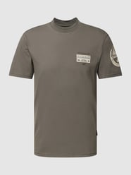 T-shirt met labelpatch, model 'AMUNDSEN' van Napapijri Grijs - 29