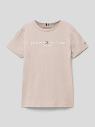 T-Shirt mit Label-Print von Tommy Hilfiger Teens Grau / Schwarz - 3