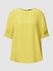 Blusenshirt mit Rundhalsausschnitt von Luisa Cerano Gelb - 33