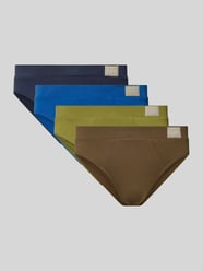 Slip mit elastischem Bund im 4er-Pack Modell 'NATURAL' von Sloggi Blau - 3
