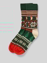Regular fit sokken met logostitching, model 'Christmas Sweater' van Happy Socks - 11