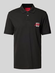 Koszulka polo o kroju regular fit z nadrukiem z logo i wyhaftowanym logo od HUGO - 28