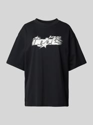 Oversized T-shirt met labelprint, model 'LUCKY 7' van Low Lights Studios - 11