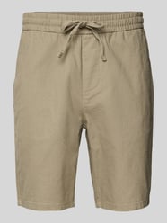 Shorts aus Baumwoll-Leinen-Mix Modell 'LINUS' von ONLY & SONS Beige - 45