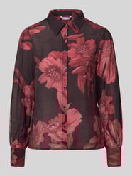 Overhemdblouse met knoopsluiting van ZABAIONE Bordeaux - 4