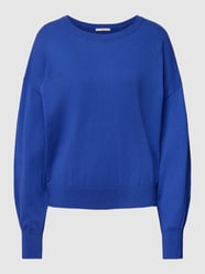 Strickpullover mit gerippten Abschlüssen von edc By Esprit Blau / Türkis - 36