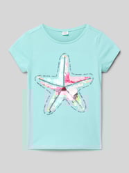 T-shirt z o kroju regular fit z interaktywnym wzorem od s.Oliver RED LABEL - 33