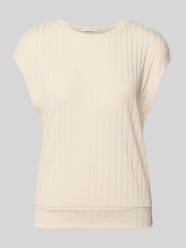 T-shirt van viscosemix met structuurpatroon model 'Sapino' van OPUS Beige - 19