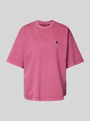 Oversized T-Shirt mit Label-Patch Modell 'NELSON' von Carhartt Work In Progress Pink - 22