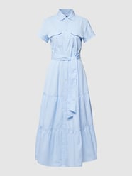 Hemdblusenkleid mit Bindegürtel von Polo Ralph Lauren Blau / Türkis - 33