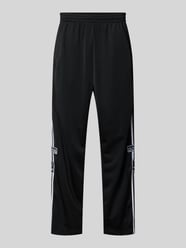 Flared Sweatpants mit Label-Stitchings Modell 'ADIBREAK' von adidas Originals Schwarz - 9