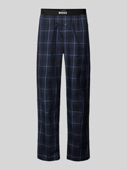 Straight Leg Pyjama-Hose mit Label-Bund Modell 'Urban Pants' von BOSS Blau - 24