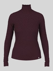 Langarmshirt mit Mock Neck von Marc Cain Bordeaux - 33