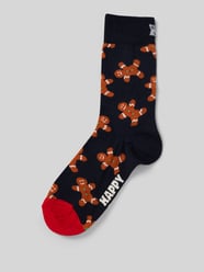 Regular fit sokken met motiefstitching, model 'Gingerbread Man' van Happy Socks - 44