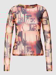 Shirt met lange mouwen en all-over motief, model 'Diralina' van HUGO Oranje - 28