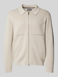 Regular Fit Strickjacke aus reiner Baumwolle mit aufgesetzten Brusttaschen von Marc O'Polo Beige - 24