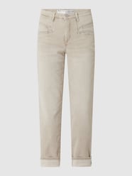 Carrot Fit High Waist Jeans mit Stretch-Anteil Modell 'Rich' von MAC Beige - 29