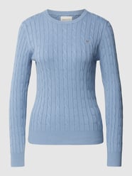 Strickpullover mit Zopfmuster von Gant Blau - 44