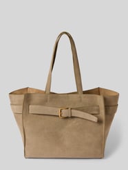 Shopper aus Veloursleder von Marc O'Polo Beige - 29